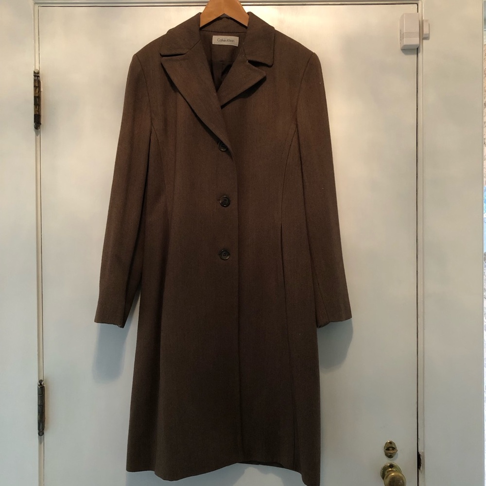 Brown Calvin Klein coat - sz 10